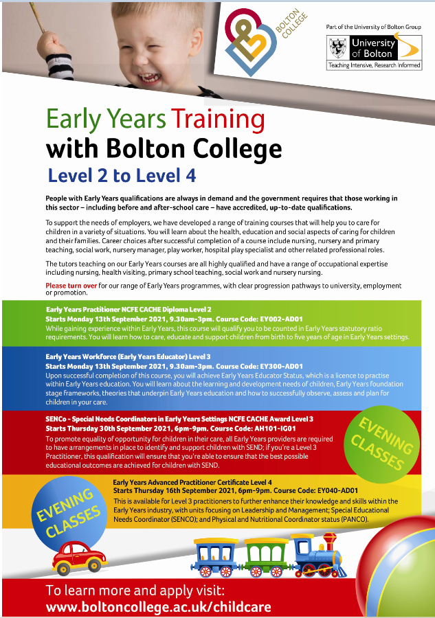 Bolton College - Childcare course