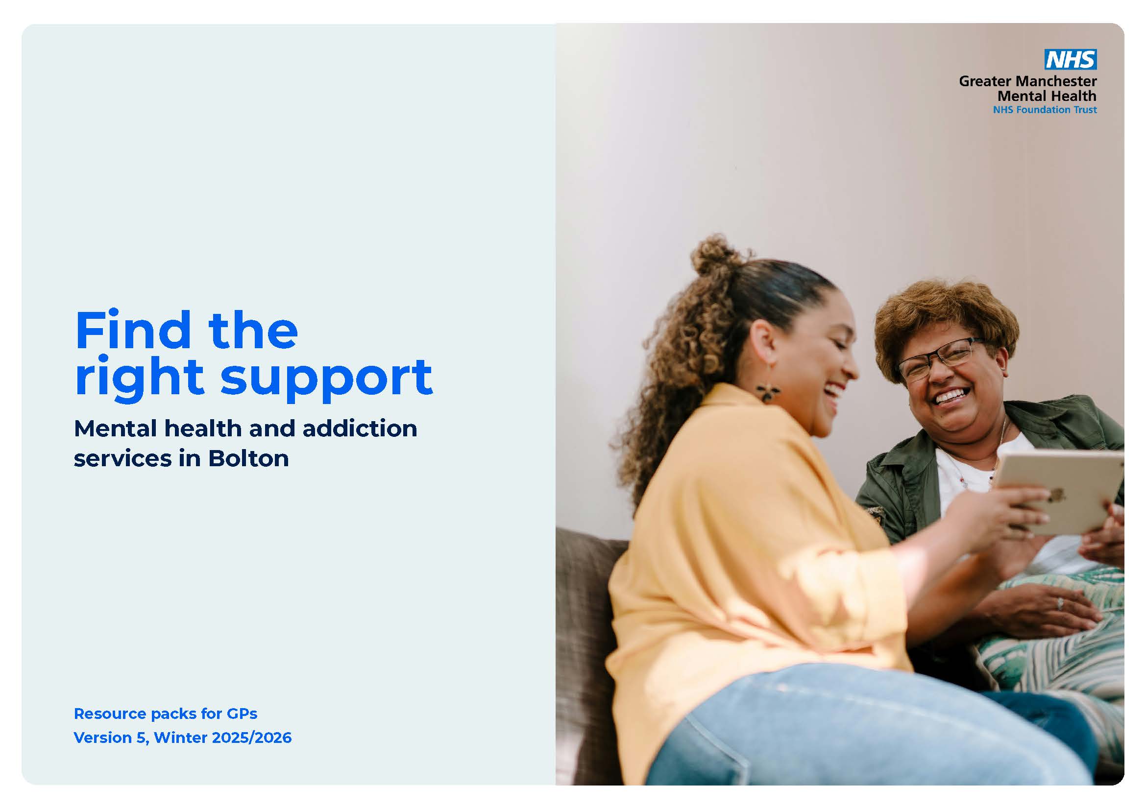 Find the right support - Mental health and addiction services in Bolton