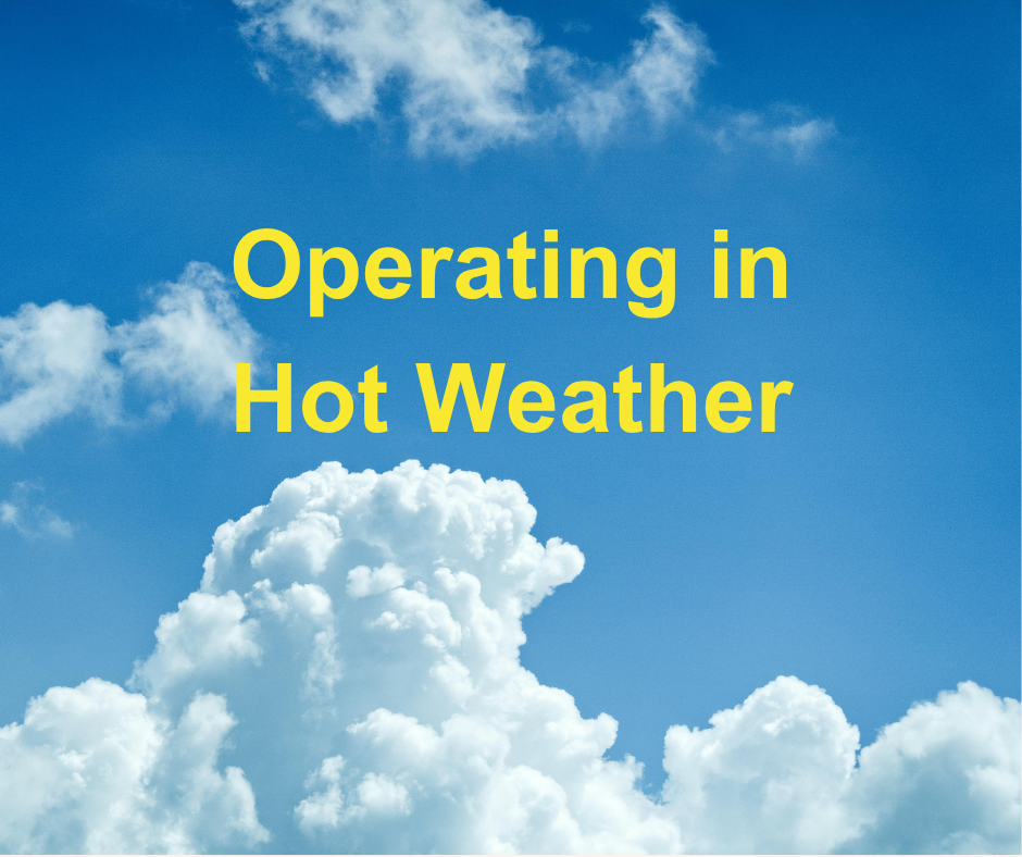 Operating in Hot Weather. Clouds in the sky.