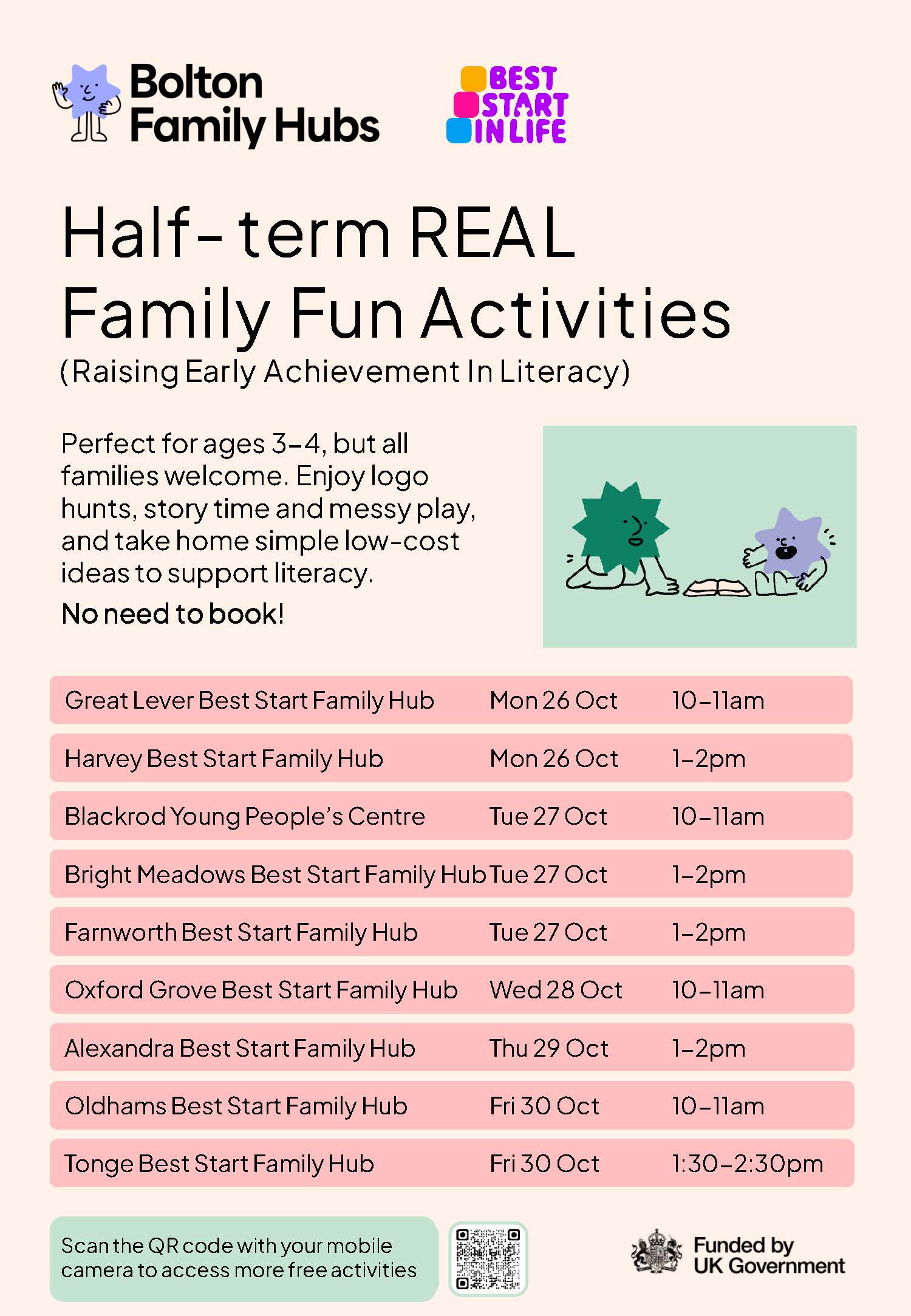 Half-term REAL Family Fun Activities poster