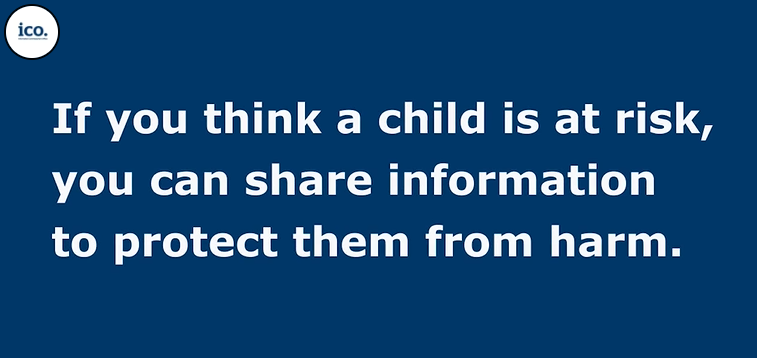 If you think a child is at risk, you can share information to protect them from harm.