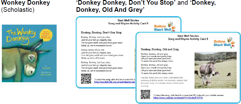 Image of a children's storybook with an image of a donkey on the front cover.