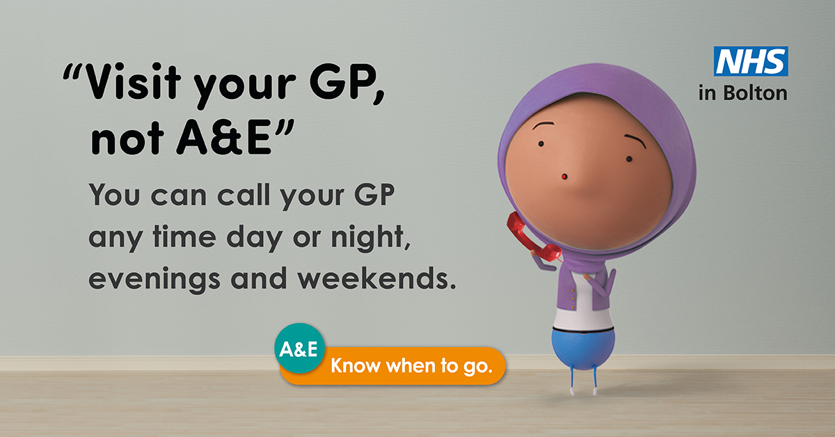 Visit your GP, not A&E
